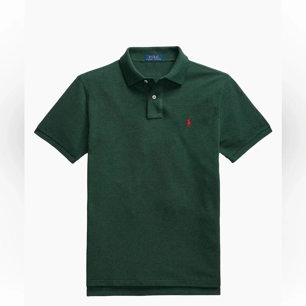Polo Ralph Lauren Basic‎ Custom Slim-Fit Mesh Polo Shirt Green XL New With Tags